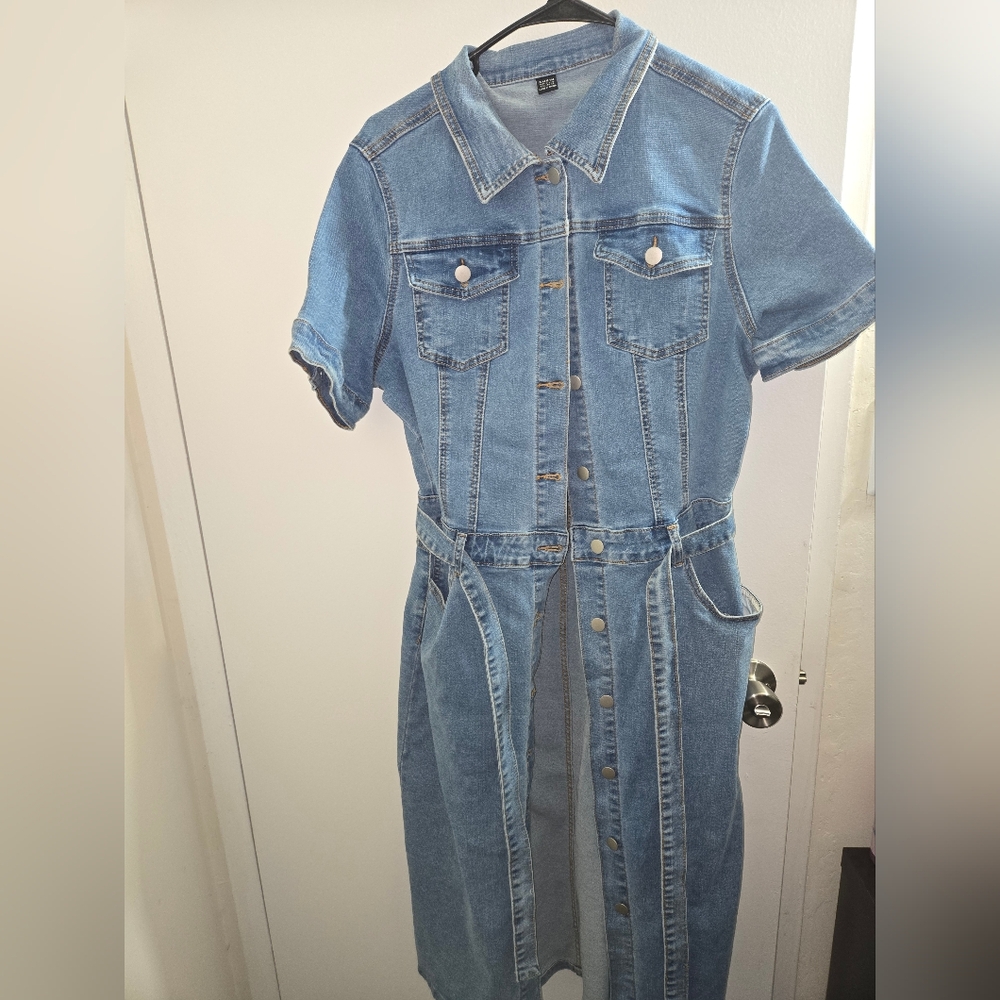 SHEIN Classic Blue Denim Dress